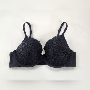 Skims Women's Fits Everybody Lace T-Shirt Bra  Size 36B Black Sexy